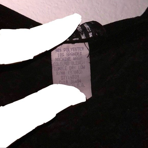 Vintage Gothic Black Floral Patterned Dress Size Small Velvet Lining Material - Picture 4 of 4